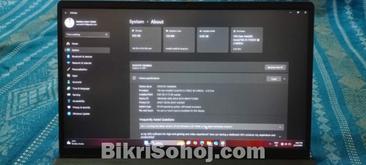 Dell Inspiron Intel core i5 11gen ram 8 ssd 1TB